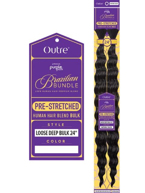 OUTRE PURPLE PACK BRAZILIAN BUNDLE 100% HUMAN HAIR BLEND BRAID –