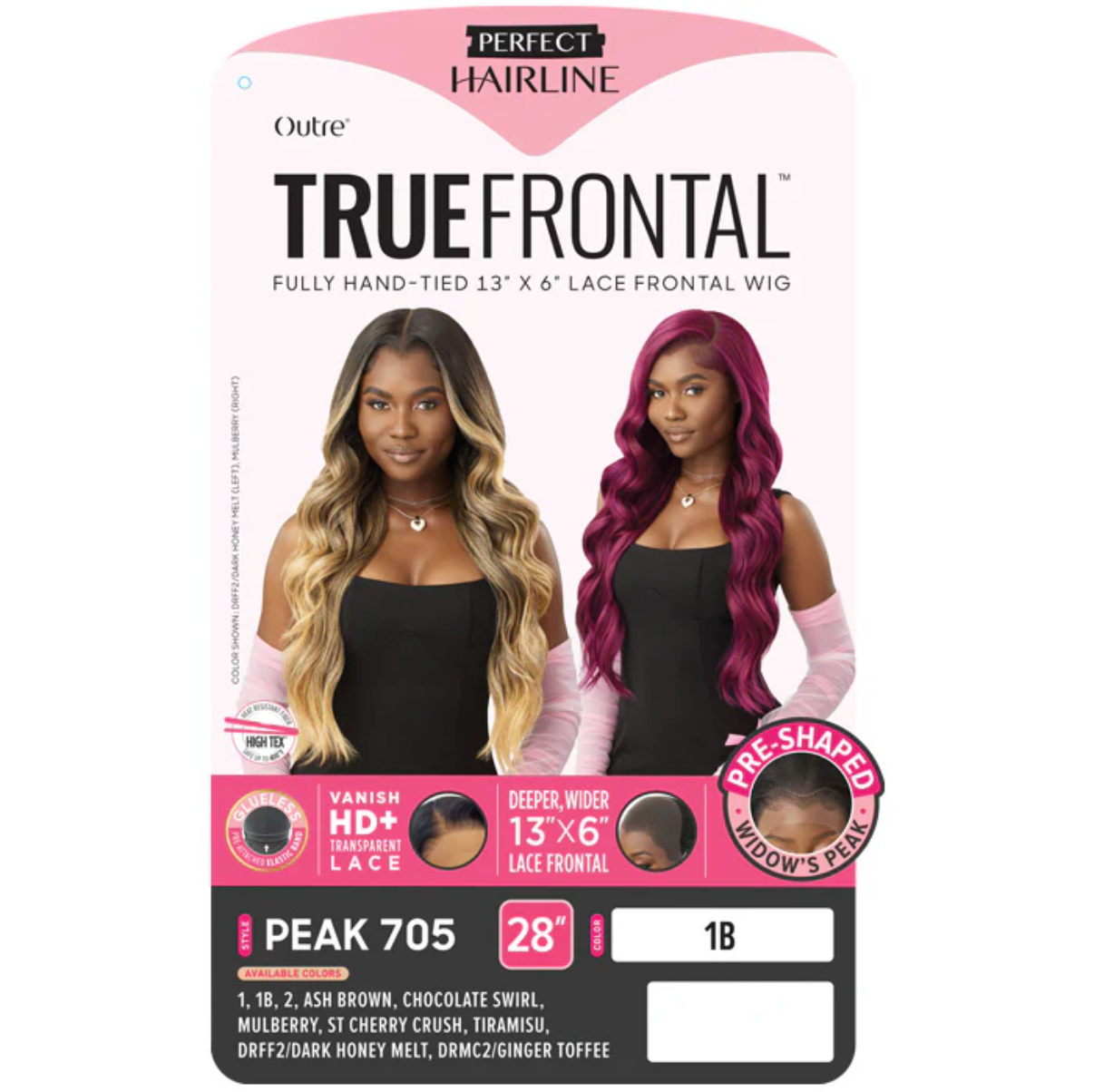 Outre Perfect Hairline True Frontal Glueless 13x6 HD Lace Front Wig – PEAK 705 – Widow’s Peak