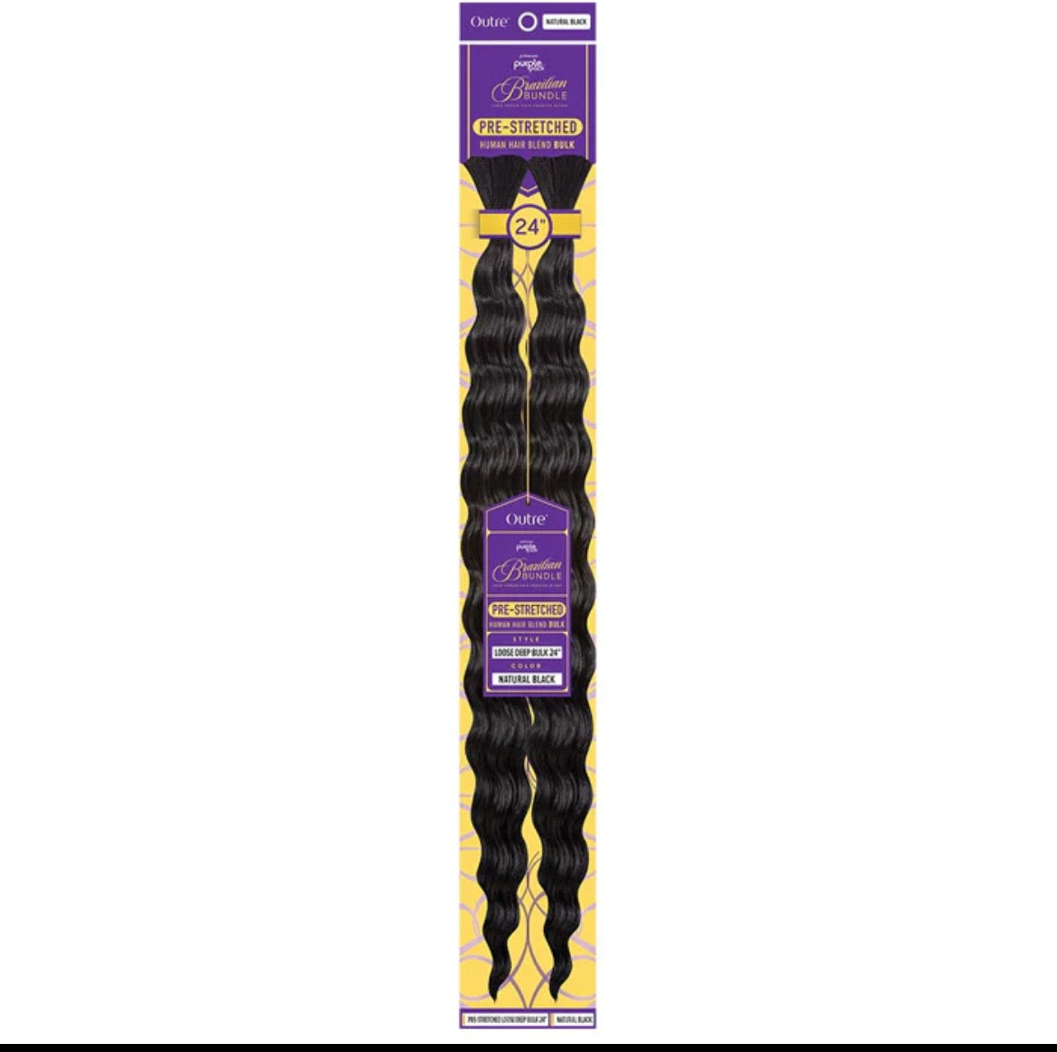 OUTRE PURPLE PACK BRAZILIAN BUNDLE 100% HUMAN HAIR BLEND BRAID –