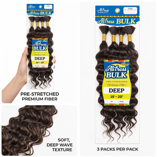Chade Alitress Bulk Pre-Stretched Braids – DEEP 18–20”