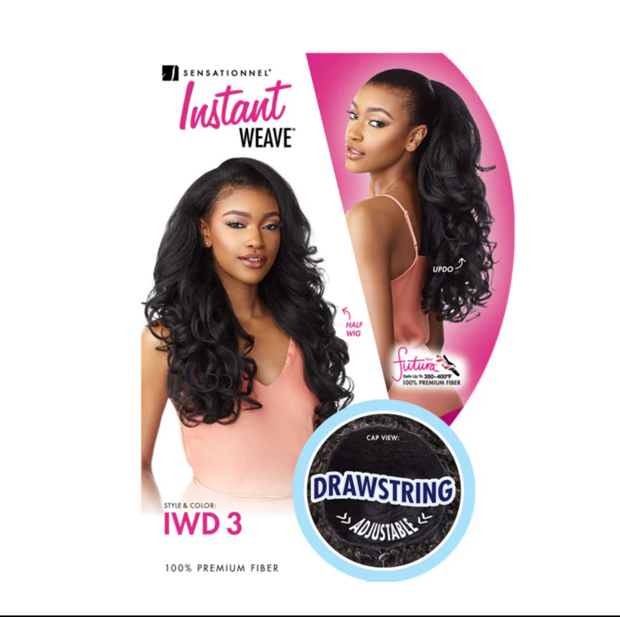Sensationnel Instant Weave Drawstring Half Wig Updo – IWD 3