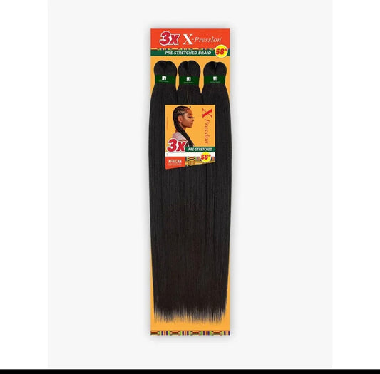Sensationnel 3X X-Pression Pre-Stretched Braiding Hair 58”