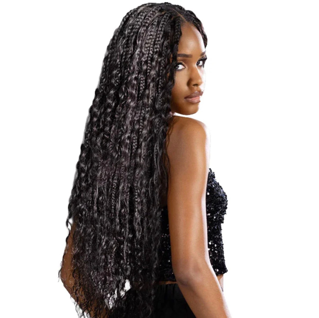 Bobbi Boss Miss Origin Seamless Crochet Braids – Hawaiian Jerry 20” Human Hair Blend