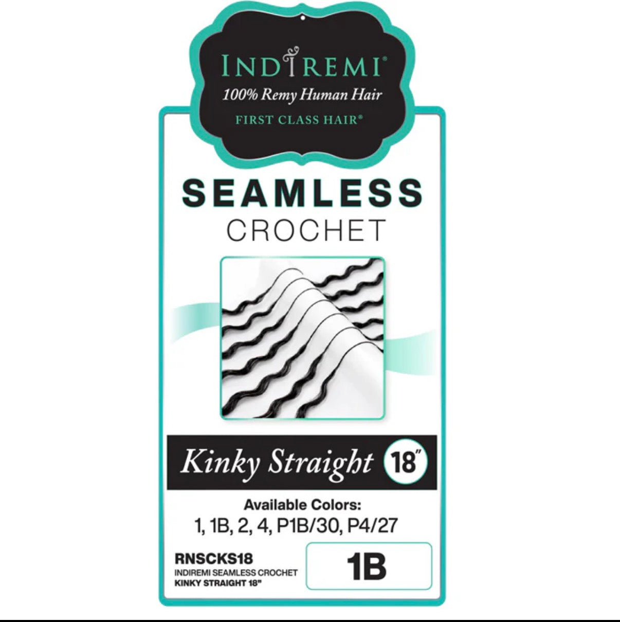Bobbi Boss Indiremi 100% Remy Human Hair Seamless Crochet Braids – Kinky Straight 18”