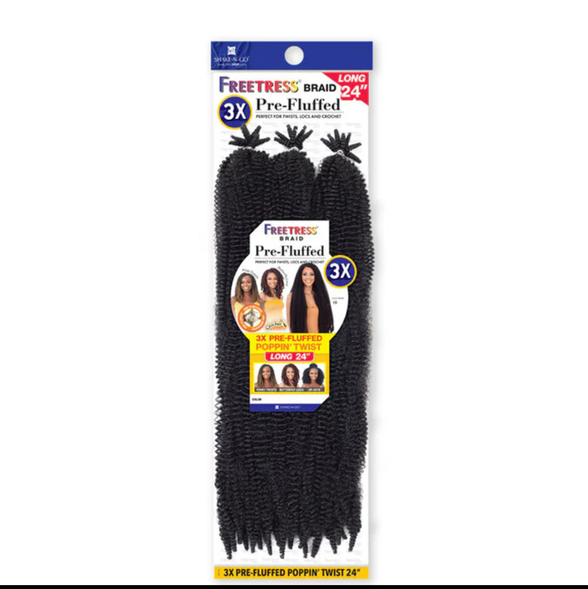 Freetress Braid Pre-Fluffed – 3X POPPIN TWIST 24