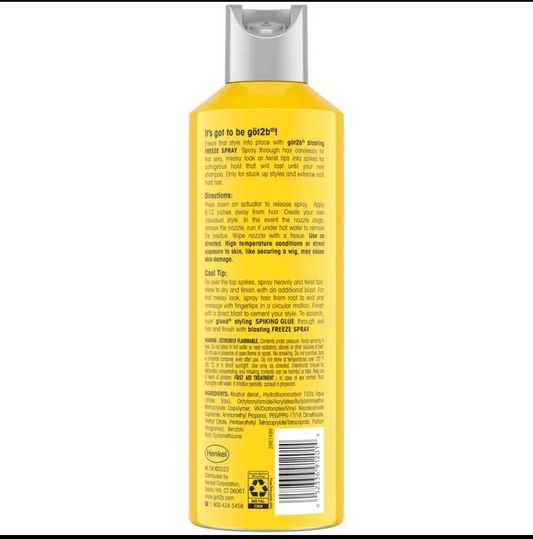 Freeze that style into place with got2b blasting freeze spray